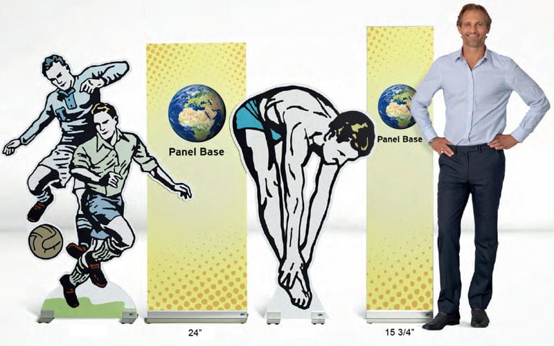 Flat Base Rigid Stand Up Banner