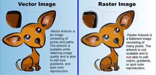 vector raster difference for animation