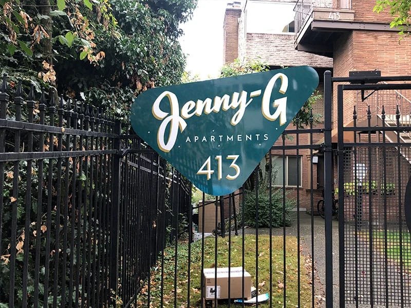 Apartment Gate Sign