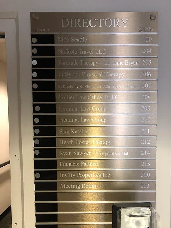 Office Building Directory Sign Custom