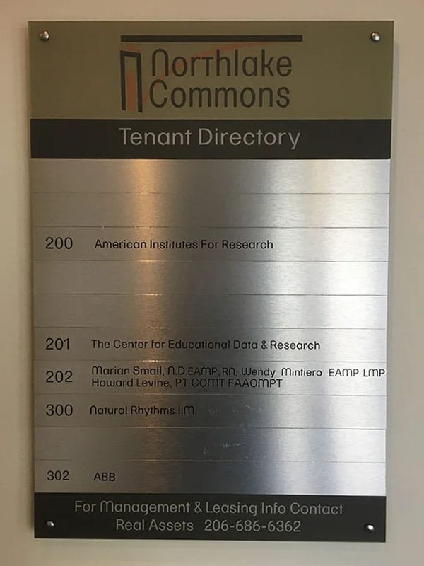 Custom Office Building Directory Sign