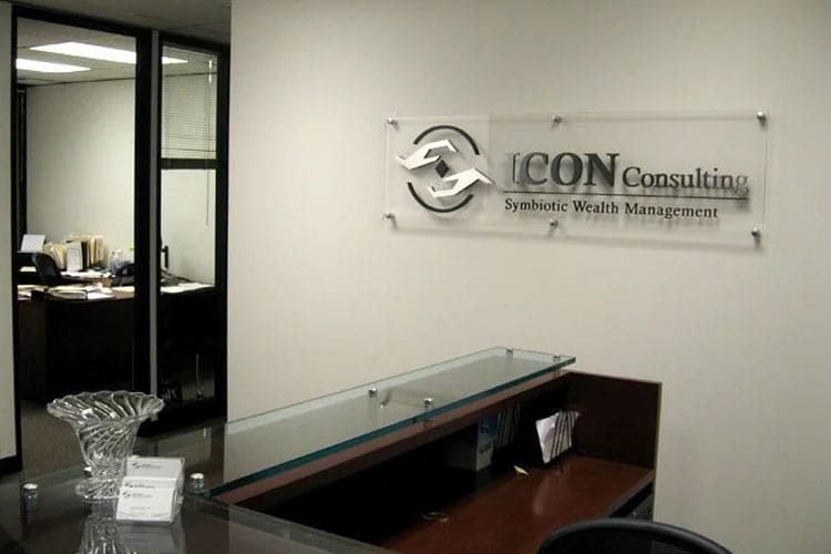 Corporate Logo Sign on Clear