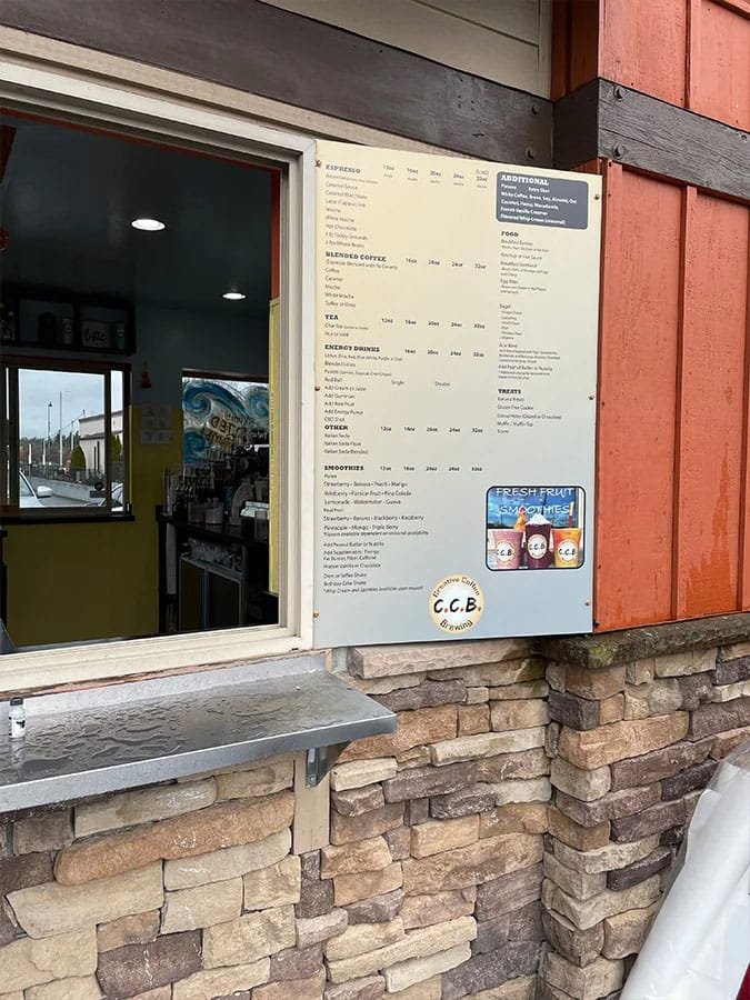 Drive Through Menu Board