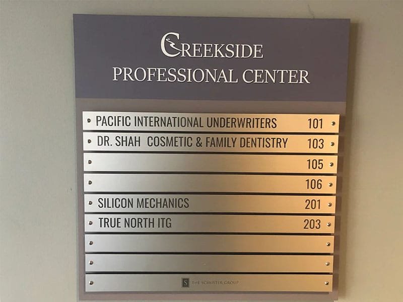 Custom Directory Office Building Sign