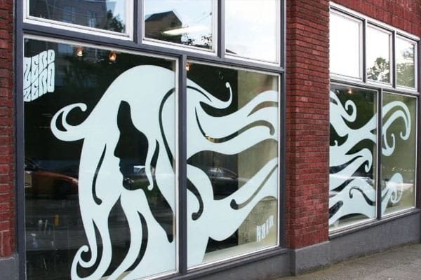 cut vinyl window graphics custom