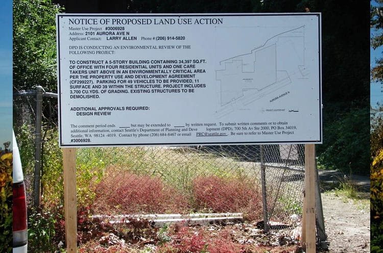 Free Standing Land Use Notice Sign