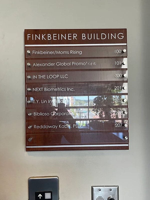 Custom Directory Office Sign