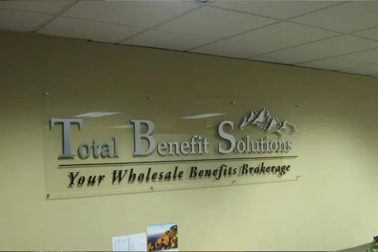 Standoff Reception Sign with Clear Back and 3D Graphics